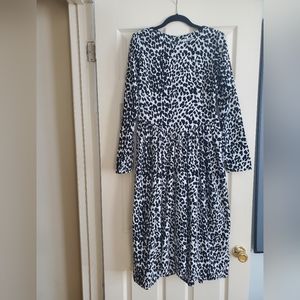 Batsheva Velvet Leopard Print midi Willow Dress